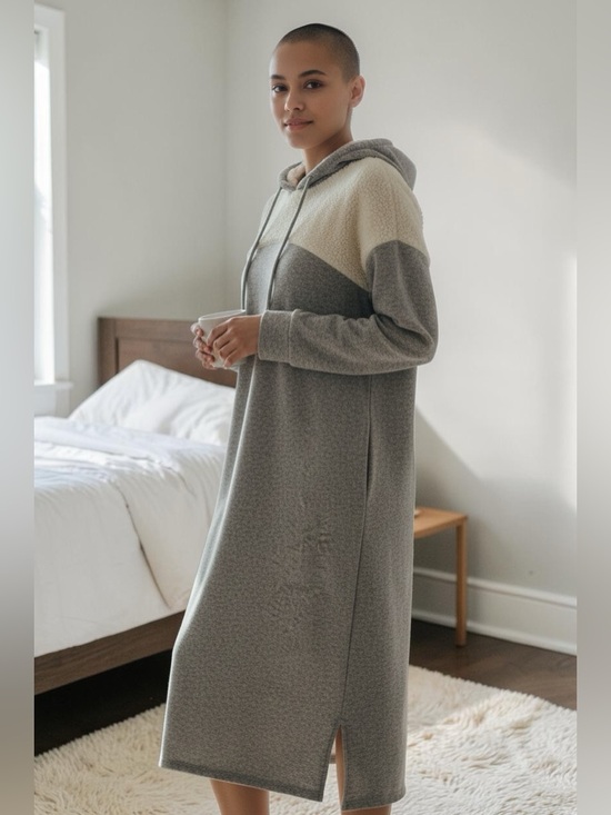 Cuddl Duds Other - Cuddl Duds Medium Cozy Hooded Lounge Dress NWOT Ultra Soft Buttery Feel